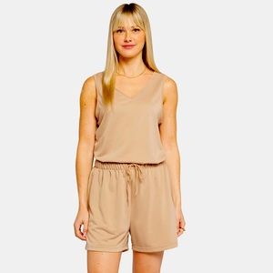 NYDJ Tank And Shorts 2-piece Lounge Set/Pajamas in Taupe size L/XL
